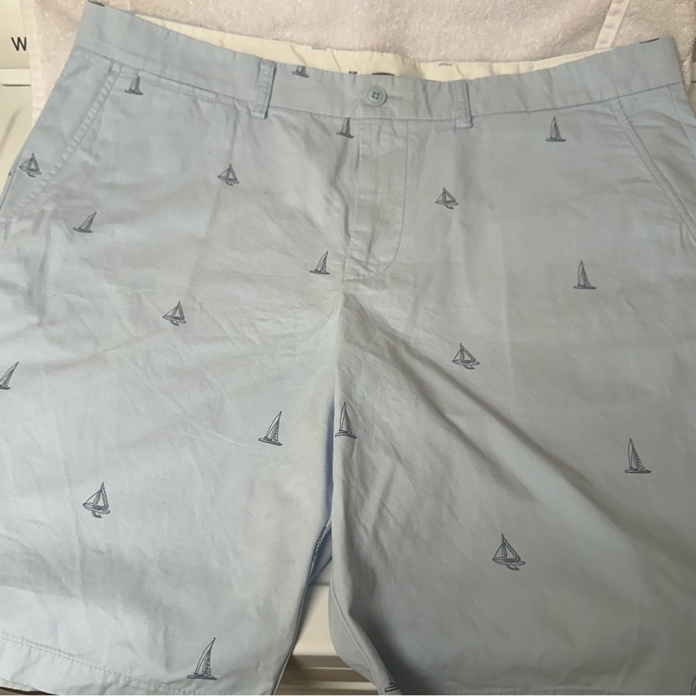 Old Navy Slim Fit Yacht Print Shorts W40 - Light Blue